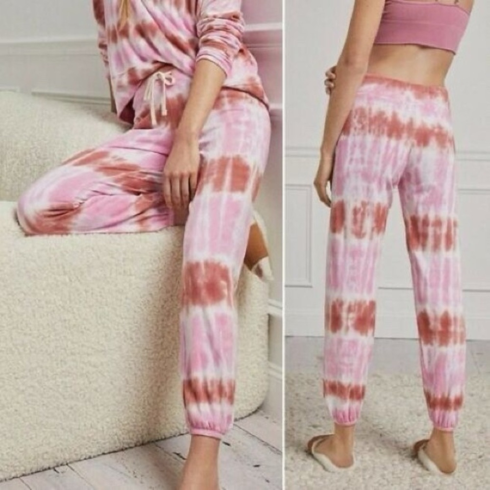 Sundry Australia PinkTie-Dye Cotten Joggers